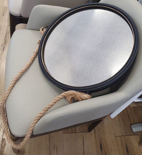 Caike Rope Strap Round Wall Mirror