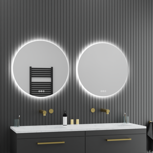 Alessio Anti-fog Backlit 3 Colour LED Round Bathroom Mirror With Optional Bluetooth