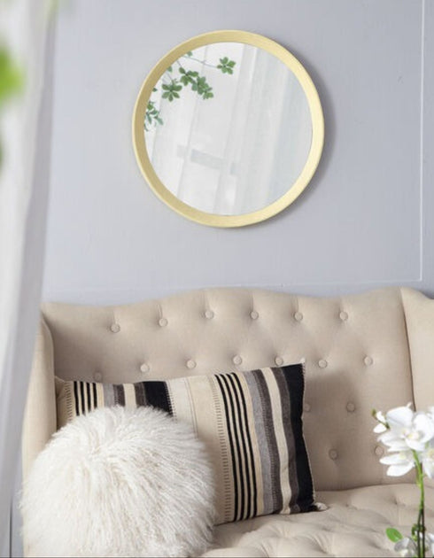 Living room wooden mirror