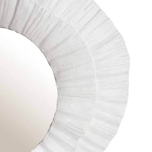 Christine White Round Wall Mirror