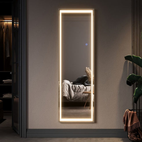 Ryenne Full Length 3 Color LED Dressing Wall Mounted/Standing Mirror
