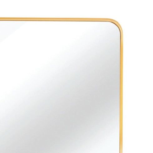 Malen Round Corners Gold Wall Mirror