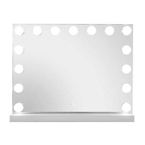Jocelyn Rectangular Hollywood Frontlit LED Makeup Mirror with Touch Sensor