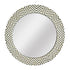 Arkin Bone Inlay Black & White Wall Mirror - Handcrafted Round Decorative Mirror