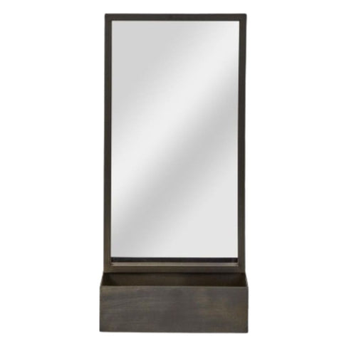 Precy Patio Black Wall Mirror