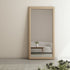 Hendrix Vintage Full Length Natural Wood Frame European Oak Floor Mirror with Rounded Edges