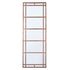 Johanna Floor Mirror with black powder-coated iron grid frame, 200cm height