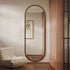 Pilbara Oval Walnut Wood Full Length Wall Mirror