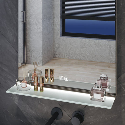 Arzen LED Bathroom Mirror with 3 Light Colours & Shelf