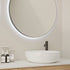 Meeray Anti-fog 3 Colour LED Round Bathroom Mirror - Brushed Gunmetal Frame With Wave Motion Sensor