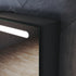 Dane Hemp Black LED Bathroom Cabinet with Makeup Storage Shelf