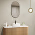 Cameryn Aluminium Framed Matte Black Oval Bathroom Mirror
