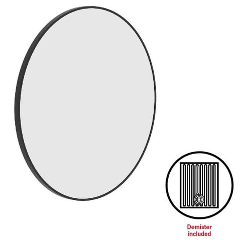 Cecilia Black Round Wall Mirror