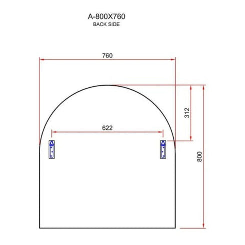 Aiva Arch Matt Black Wall Mirror