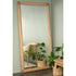 Hendrix Vintage Full Length Natural Wood Frame European Oak Floor Mirror with Rounded Edges