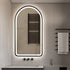 Byron Arched Frosted LED Black Wall Mirror