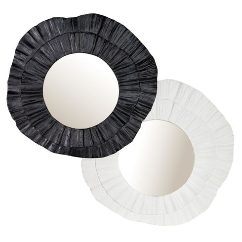 Christine White Round Wall Mirror