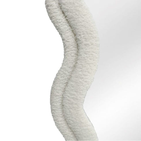 Remy Wavy Teddy Velvet Full Length White Wall Mirror