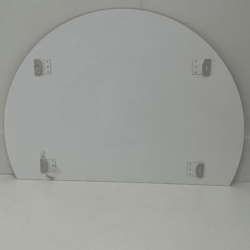 back of Meira Frameless Left Cut Half Moon Wall Mirror