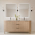 Graeme Rounded Corners Anti-Fog Backlit LED Bathroom Mirror - Gunmetal Frame with Optional Bluetooth Speaker