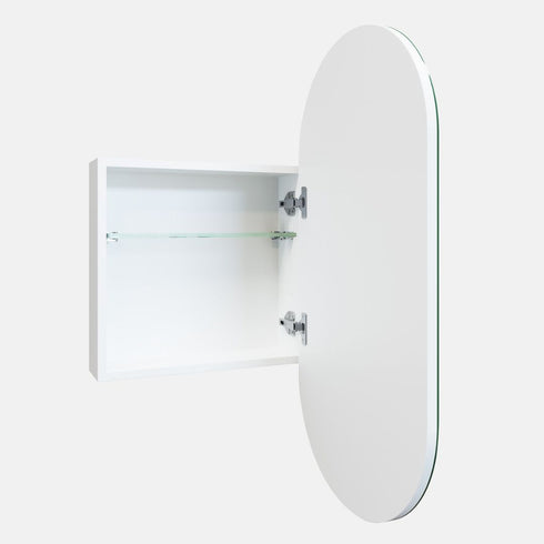 Emmeline Pill Frameless Mirror Cabinet
