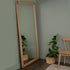 Hendrix Vintage Full Length Natural Wood Frame European Oak Floor Mirror with Rounded Edges