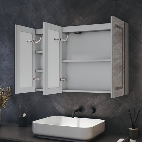 Tallis Three Door Anti-fog LED Bathroom Cabinet