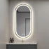 Flinders Oval Dimmable LED Gold Bathroom Mirror