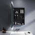 Eclat Black Bathroom Wall Mirror Rectangle Shaving Cabinet