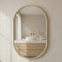Brent Light Brown Oval Wall Mirror