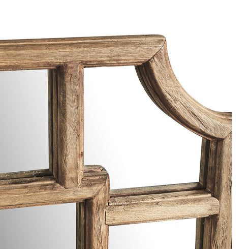 Sue Natural Timber Wall Mirror - Decorative Rectangular Classic Frame