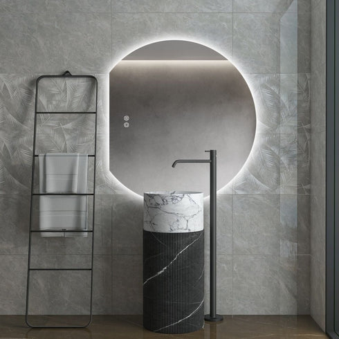 Sol Frameless Crescent Moon Backlit LED Wall Mirror