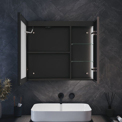 Arisanta Anti-fog LED Bathroom Cabinet With Glass Shelves