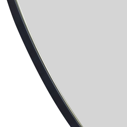 Cameryn Aluminium Framed Matte Black Oval Bathroom Mirror