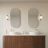 Cameryn Oval Anti-Fog LED Bathroom Mirror - Brushed Gold Frame with Optional Bluetooth Speaker