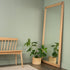 Hendrix Vintage Full Length Natural Wood Frame European Oak Floor Mirror with Rounded Edges