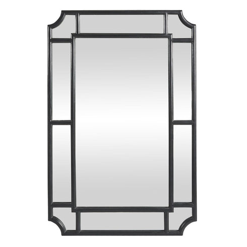 Sue Black Wall Mirror - Decorative Rectangular Classic Frame