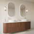 Cameryn Oval Anti-Fog LED Bathroom Mirror - Brushed Gold Frame with Optional Bluetooth Speaker