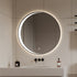 Malvern Anti-Fog Crescent Moon Backlit LED Round Bathroom Mirror with Touch Sensor