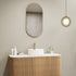 Cameryn Aluminium Framed Oval Bathroom Mirror Brushed Gold