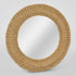 Jarred Rattan Round Wall Mirror