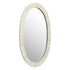 Amity Oval Bone Inlay White Wall Mirror