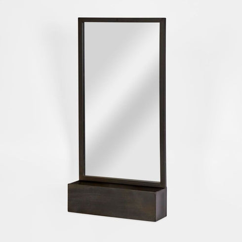 Precy Patio Black Wall Mirror