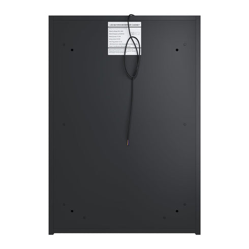 Dane Hemp Black LED Bathroom Cabinet with Makeup Storage Shelf