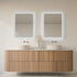 Taylor Anti-Fog Frontlit & Backlit LED Bathroom Mirror - Brushed Nickel Frame with Optional Bluetooth Speaker