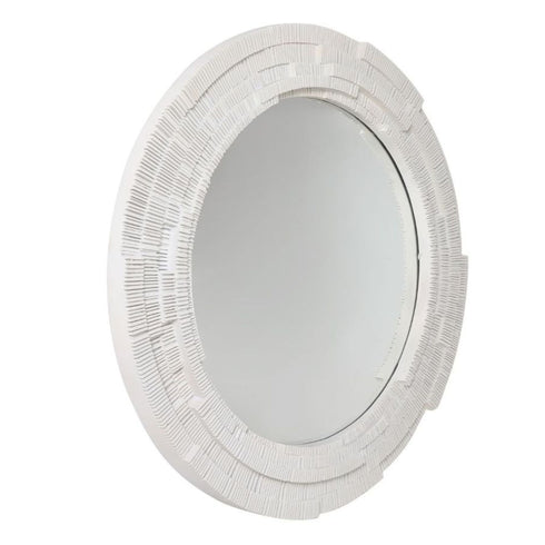 White Round Wall Mirror