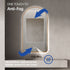 Meroo Arched Antifog Backlit LED Gold Wall Mirror