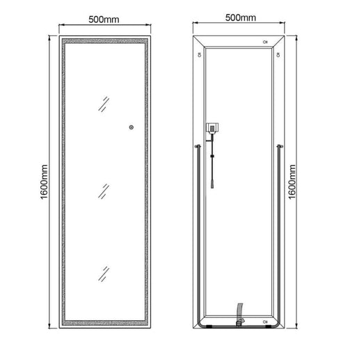 Ryenne Full Length 3 Color LED Dressing Wall Mounted/Standing Mirror