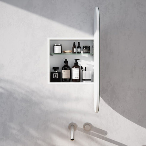 Emmeline Pill Frameless Mirror Cabinet