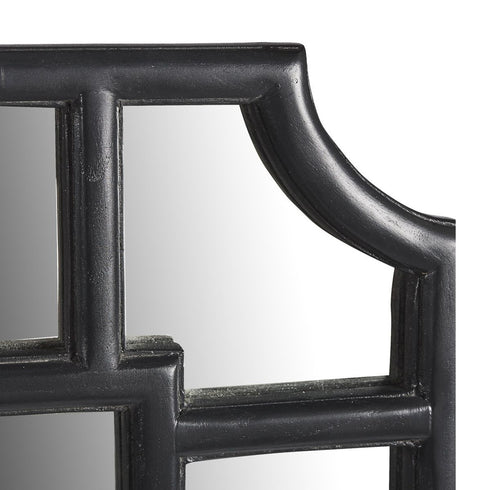 Sue Black Wall Mirror - Decorative Rectangular Classic Frame